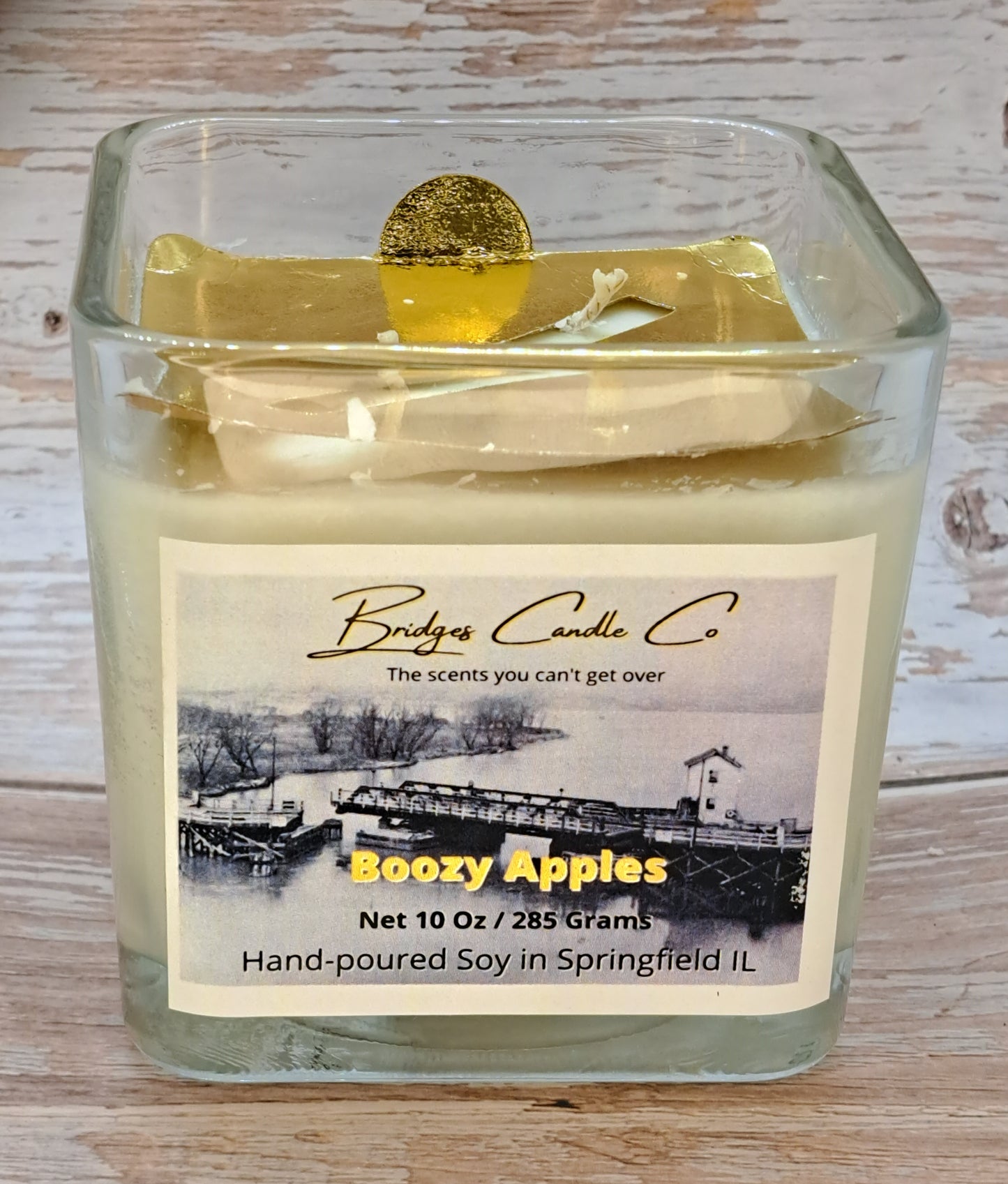 Boozy Apples 2-Wick Square Glass Candle