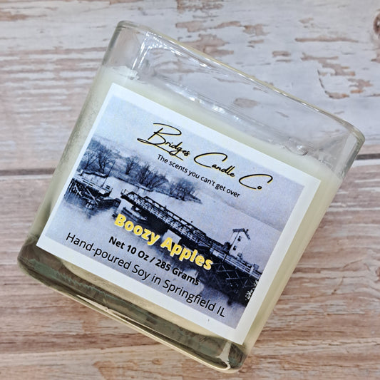 Boozy Apples 2-Wick Square Glass Candle